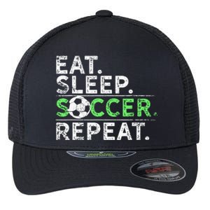 Funny Eat Sleep Soccer Repeat Soccer Player Coach Gift Flexfit Unipanel Trucker Cap