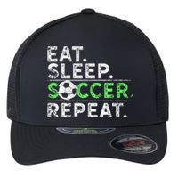 Funny Eat Sleep Soccer Repeat Soccer Player Coach Gift Flexfit Unipanel Trucker Cap