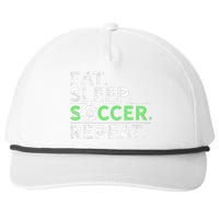 Funny Eat Sleep Soccer Repeat Soccer Player Coach Gift Snapback Five-Panel Rope Hat