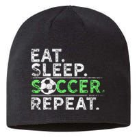 Funny Eat Sleep Soccer Repeat Soccer Player Coach Gift Sustainable Beanie