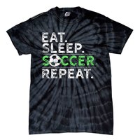 Funny Eat Sleep Soccer Repeat Soccer Player Coach Gift Tie-Dye T-Shirt