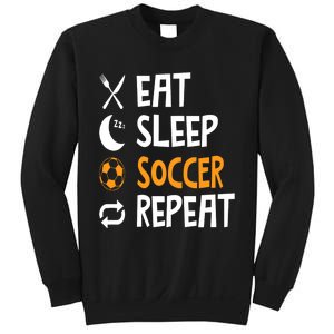 Funny Eat Sleep Soccer Repeat Player Coach Sweatshirt