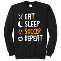 Funny Eat Sleep Soccer Repeat Player Coach Sweatshirt