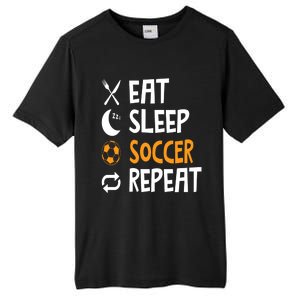 Funny Eat Sleep Soccer Repeat Player Coach Tall Fusion ChromaSoft Performance T-Shirt