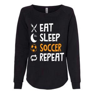 Funny Eat Sleep Soccer Repeat Player Coach Womens California Wash Sweatshirt