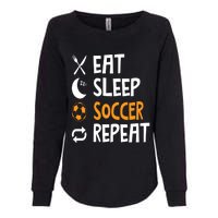 Funny Eat Sleep Soccer Repeat Player Coach Womens California Wash Sweatshirt