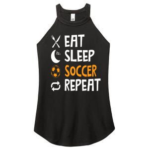 Funny Eat Sleep Soccer Repeat Player Coach Women's Perfect Tri Rocker Tank