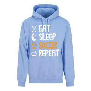 Funny Eat Sleep Soccer Repeat Player Coach Unisex Surf Hoodie