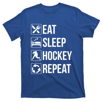 Funny Eat Sleep Hockey Repeat Funny Gift T-Shirt