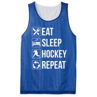 Funny Eat Sleep Hockey Repeat Funny Gift Mesh Reversible Basketball Jersey Tank