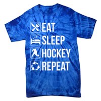 Funny Eat Sleep Hockey Repeat Funny Gift Tie-Dye T-Shirt