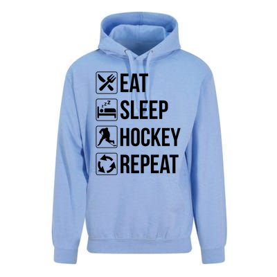 Funny Eat Sleep Hockey Repeat Funny Gift Unisex Surf Hoodie