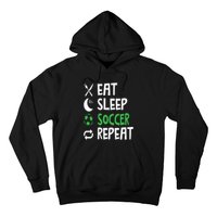 Funny Eat Sleep Soccer Repeat Player Coach Hoodie