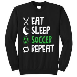 Funny Eat Sleep Soccer Repeat Player Coach Sweatshirt