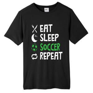 Funny Eat Sleep Soccer Repeat Player Coach Tall Fusion ChromaSoft Performance T-Shirt