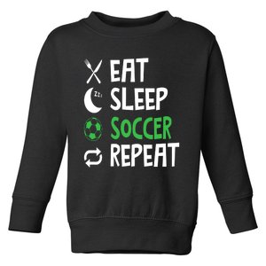 Funny Eat Sleep Soccer Repeat Player Coach Toddler Sweatshirt