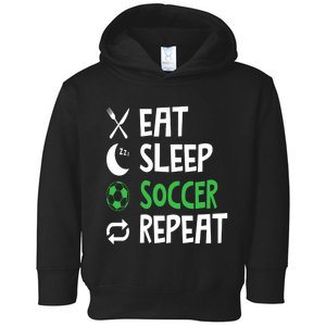 Funny Eat Sleep Soccer Repeat Player Coach Toddler Hoodie