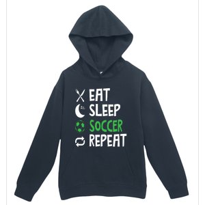 Funny Eat Sleep Soccer Repeat Player Coach Urban Pullover Hoodie