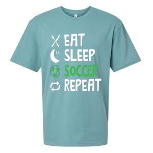 Funny Eat Sleep Soccer Repeat Player Coach Sueded Cloud Jersey T-Shirt