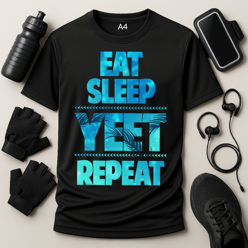 Funny Eat Sleep Yeet Repeat Performance Shirt