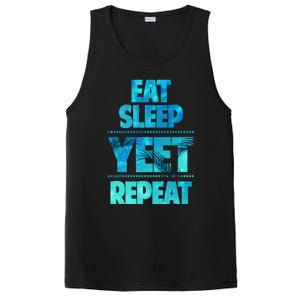 Funny Eat Sleep Yeet Repeat PosiCharge Competitor Tank