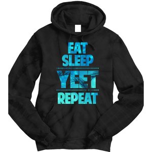 Funny Eat Sleep Yeet Repeat Tie Dye Hoodie