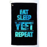 Funny Eat Sleep Yeet Repeat Golf Towel