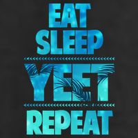 Funny Eat Sleep Yeet Repeat Golf Towel