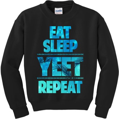 Funny Eat Sleep Yeet Repeat Kids Sweatshirt