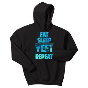 Funny Eat Sleep Yeet Repeat Kids Hoodie