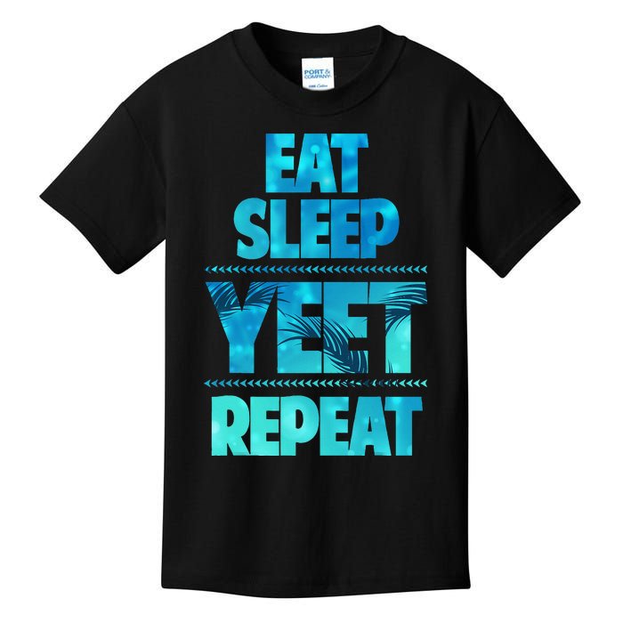 Funny Eat Sleep Yeet Repeat Kids T-Shirt