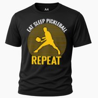 Funny Eat Sleep Pickleball Repeat Sport Gift Pickleball Player Cooling Performance Crew T-Shirt