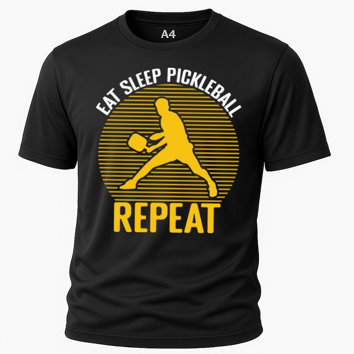 Funny Eat Sleep Pickleball Repeat Sport Gift Pickleball Player Cooling Performance Crew T-Shirt
