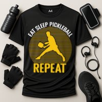 Funny Eat Sleep Pickleball Repeat Sport Gift Pickleball Player Cooling Performance Crew T-Shirt