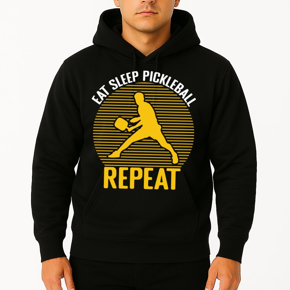 Funny Eat Sleep Pickleball Repeat Sport Gift Pickleball Player Hoodie