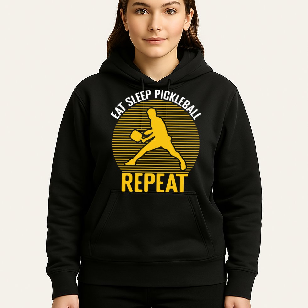 Funny Eat Sleep Pickleball Repeat Sport Gift Pickleball Player Hoodie