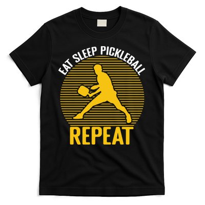 Funny Eat Sleep Pickleball Repeat Sport Gift Pickleball Player T-Shirt