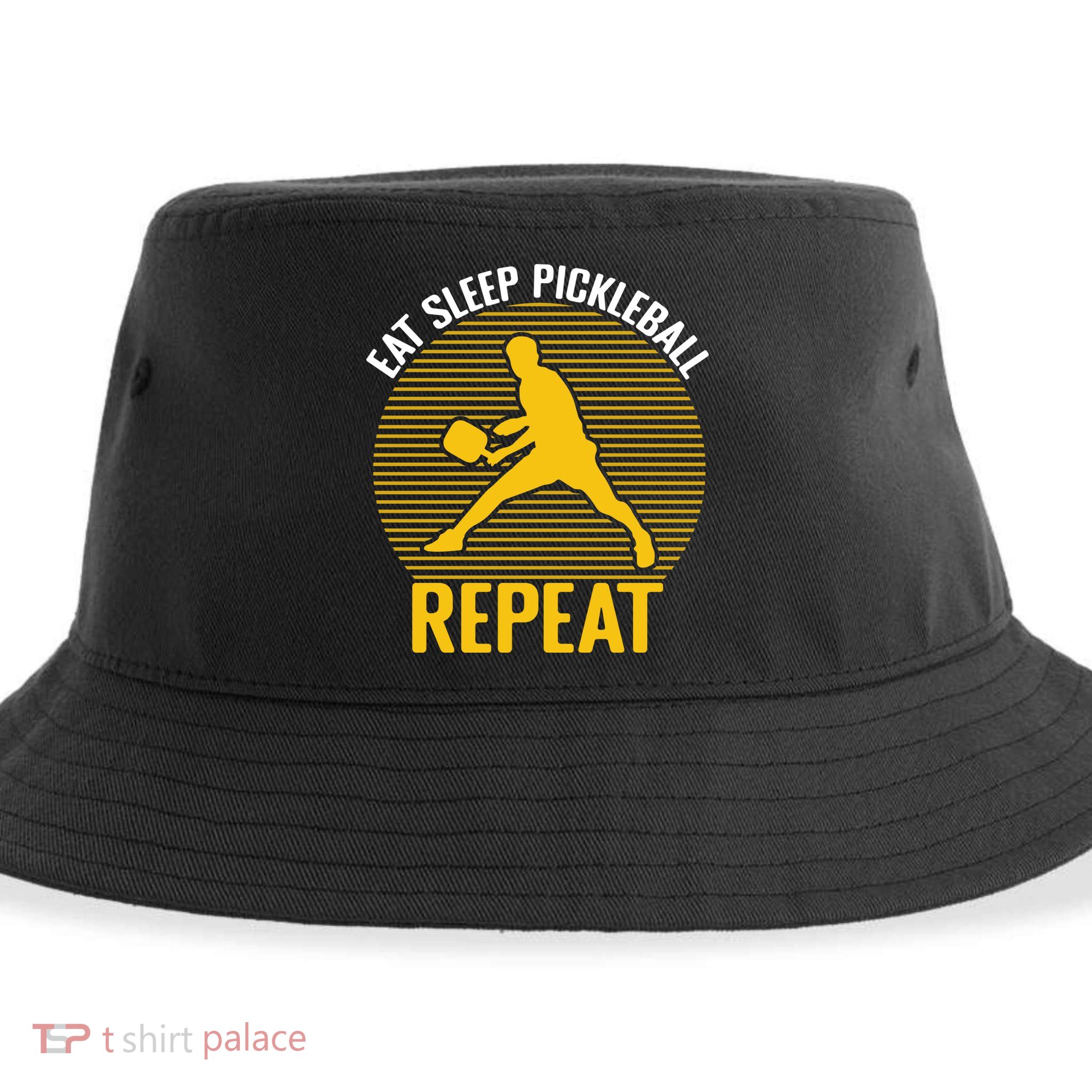 Funny Eat Sleep Pickleball Repeat Sport Gift Pickleball Player Sustainable Bucket Hat