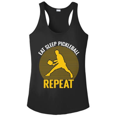 Funny Eat Sleep Pickleball Repeat Sport Gift Pickleball Player Ladies PosiCharge Competitor Racerback Tank