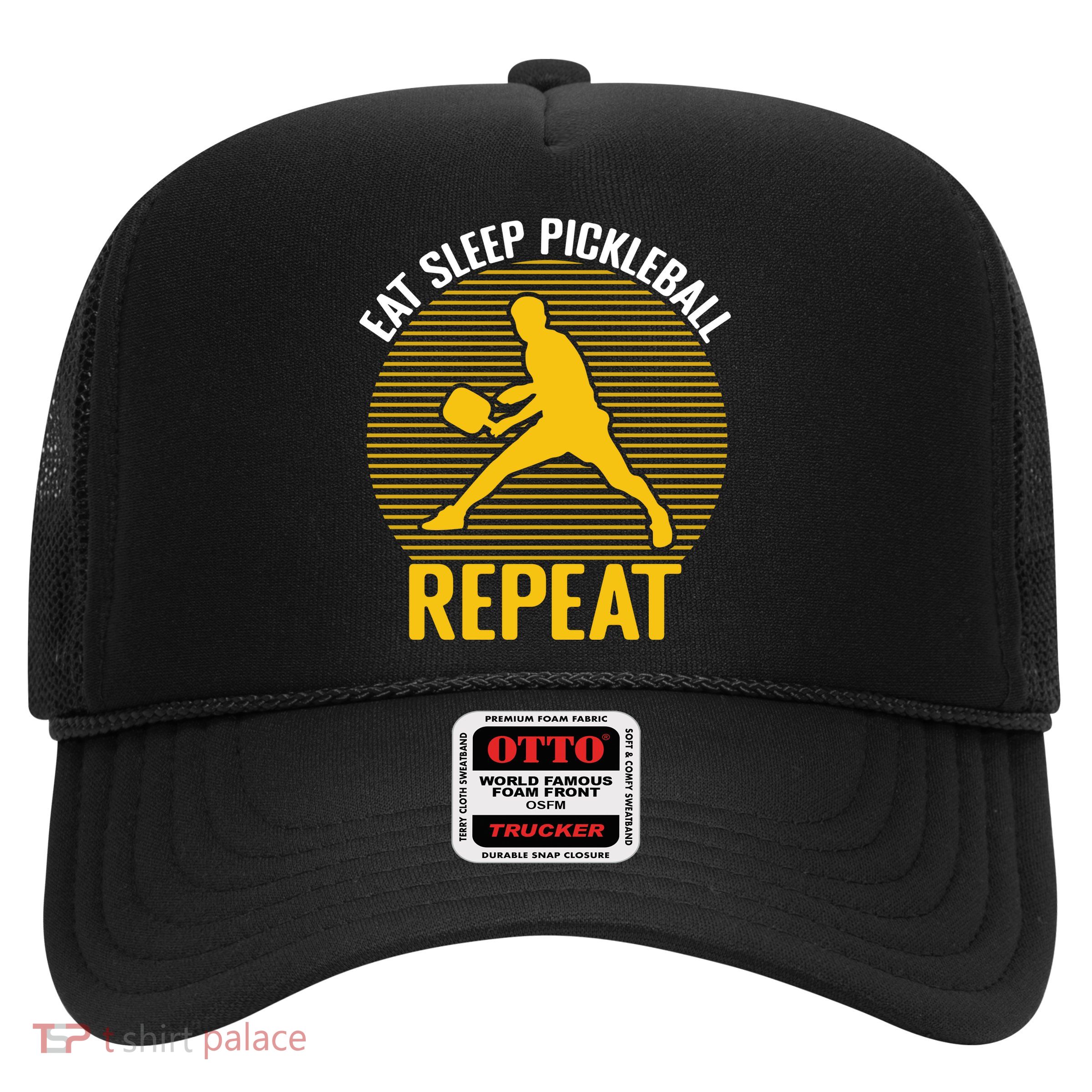 Funny Eat Sleep Pickleball Repeat Sport Gift Pickleball Player Trucker Hat