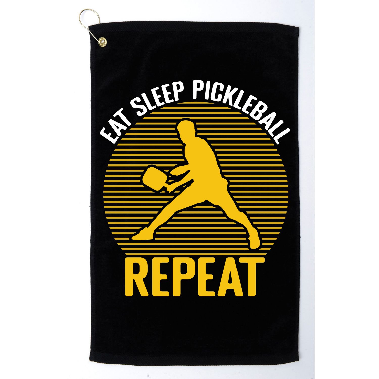 Funny Eat Sleep Pickleball Repeat Sport Gift Pickleball Player Golf Towel