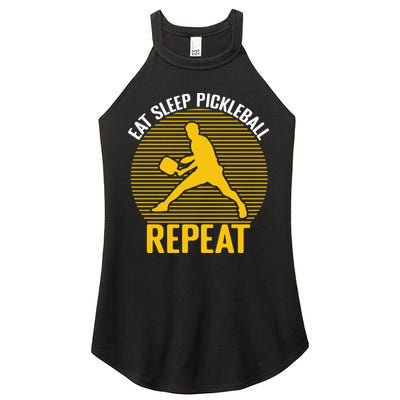 Funny Eat Sleep Pickleball Repeat Sport Gift Pickleball Player Women's Perfect Tri Rocker Tank
