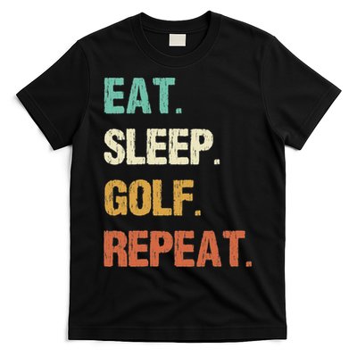 Funny Eat Sleep Golf Repeat Crazy Golf golf balls lovers T-Shirt