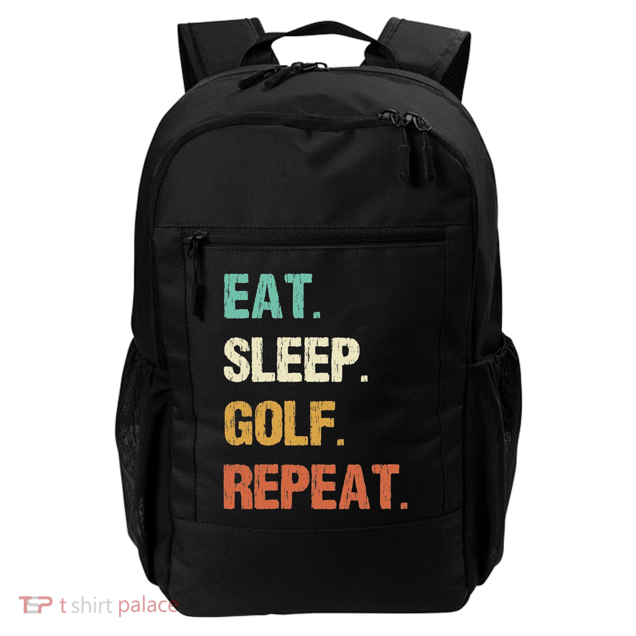 Funny Eat Sleep Golf Repeat Crazy Golf golf balls lovers Backpack