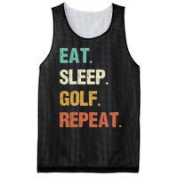 Funny Eat Sleep Golf Repeat Crazy Golf golf balls lovers Mesh Reversible Basketball Jersey Tank