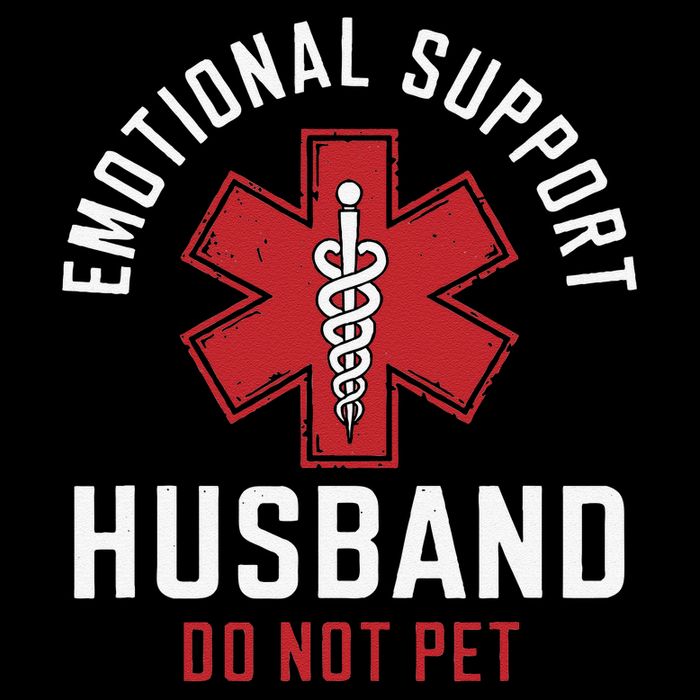 Funny Emotional Support Husband Do Not Pet Sustainable Bucket Hat