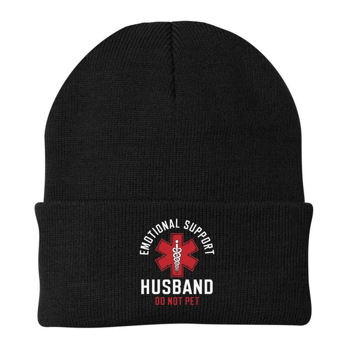 Funny Emotional Support Husband Do Not Pet Beanie
