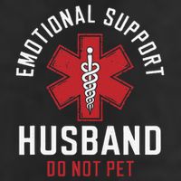Funny Emotional Support Husband Do Not Pet Beanie