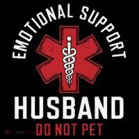 Funny Emotional Support Husband Do Not Pet Pom Pom 12in Knit Beanie