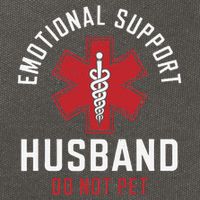 Funny Emotional Support Husband Do Not Pet Cotton Canvas Backpack